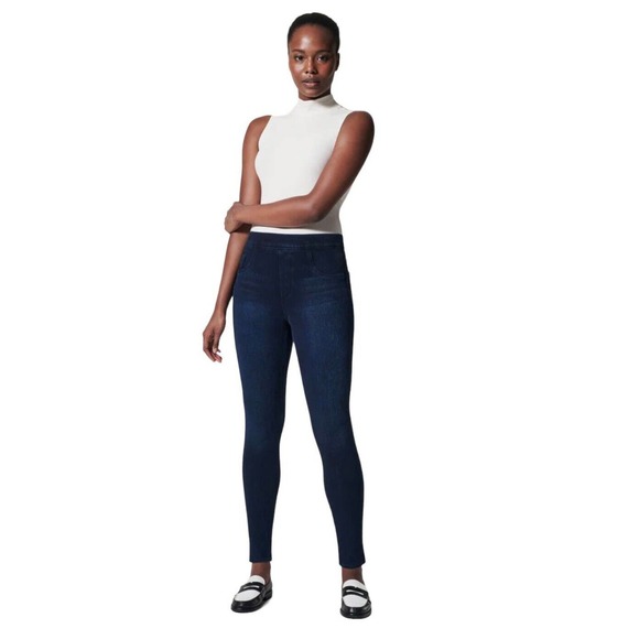 Spanx Jean-ish Ankle Leggings Womens Size Large Shaping Comfort Stretch Jeggings - Picture 2 of 16